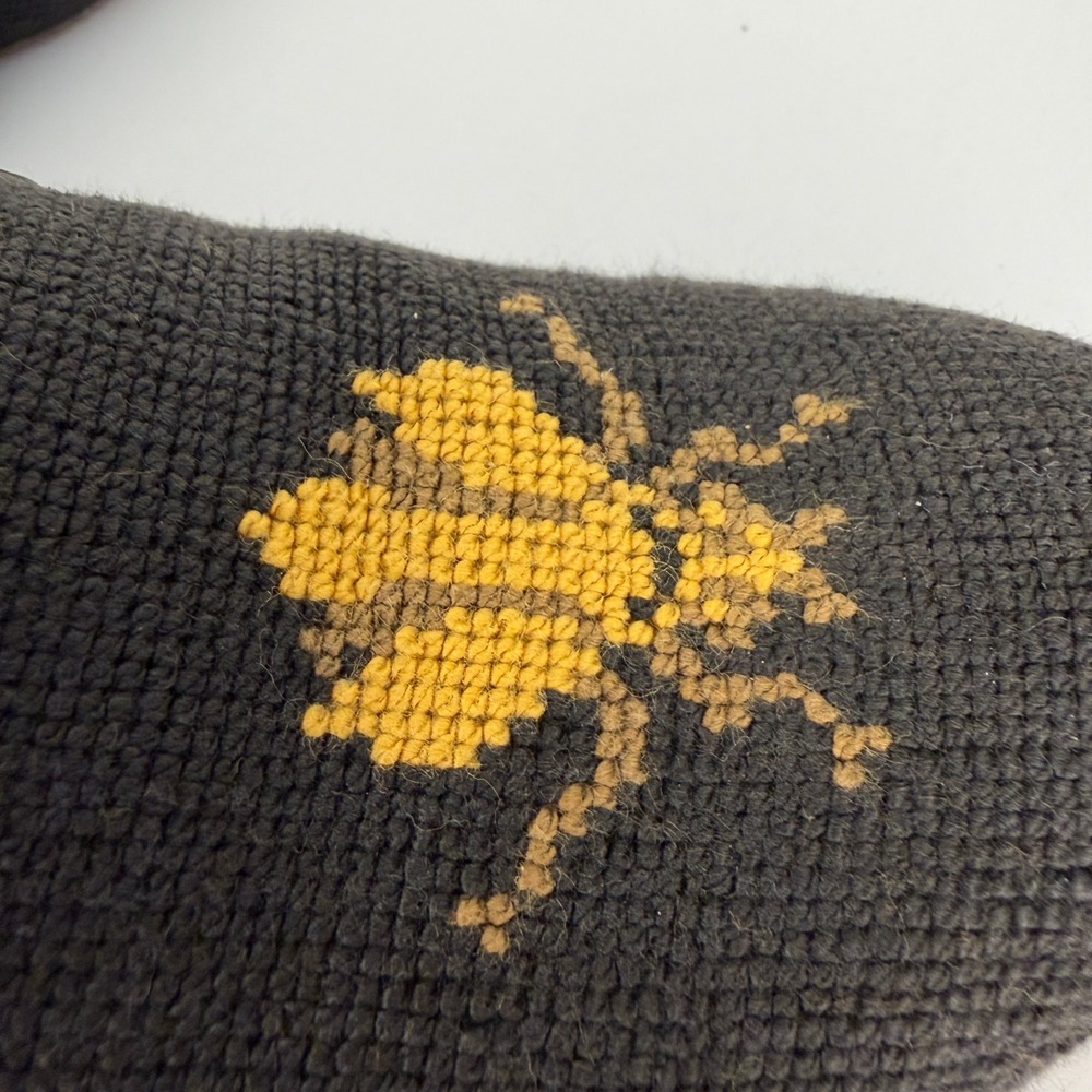Vintage Zalo Needlepoint Bee Loafers Womens Size 8 Grandmillennial Made in Spain - Picture 9 of 10